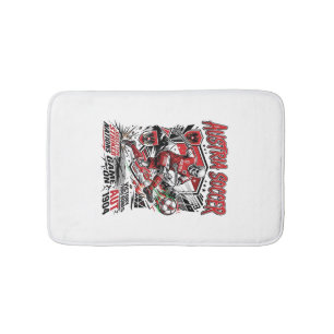 Austria Soccer Skeleton Striker Nations Poster Sty Bath Mat