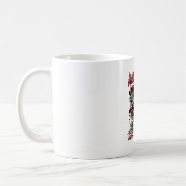 Austria Soccer Skeleton Striker Nations Poster Sty Coffee Mug (Left)