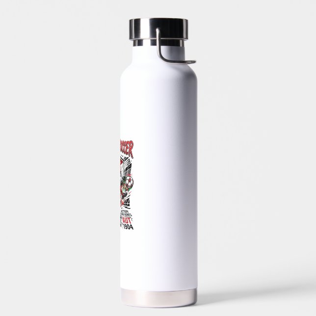 Austria Soccer Skeleton Striker Nations Poster Sty Water Bottle (Left)