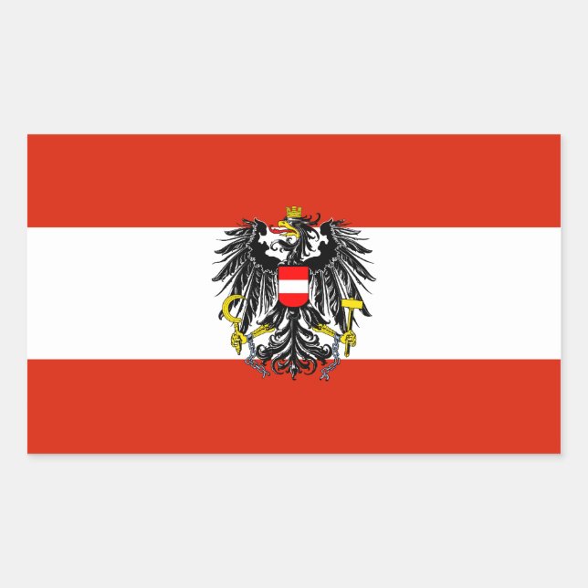 Austria State Flag Sticker (Front)
