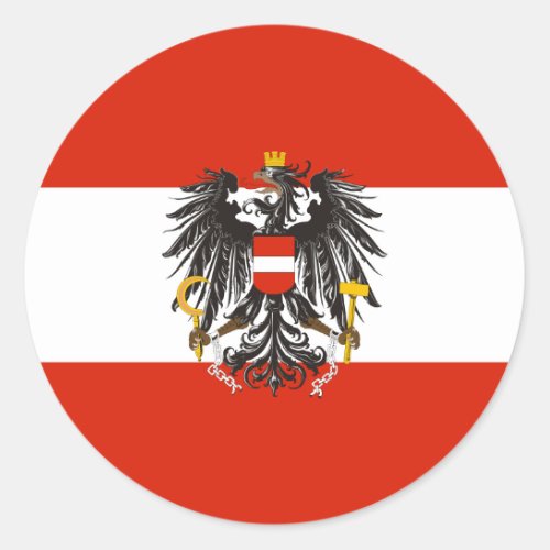 Austria State Variant Austria flag Classic Round Sticker