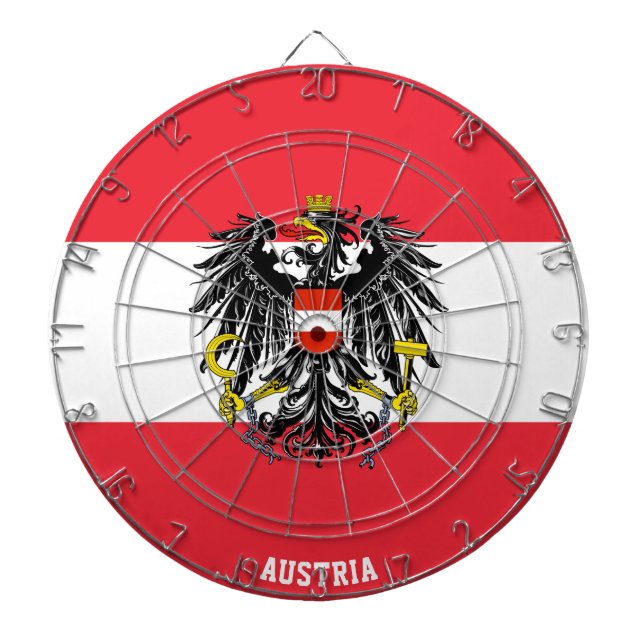 "Austria Strikes!" Patriotic Dart Board (Front)