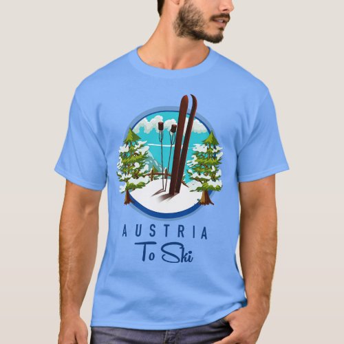 Austria To Ski sports T_Shirt