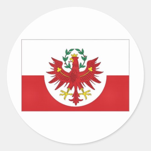 Austria Tyrol Flag Classic Round Sticker