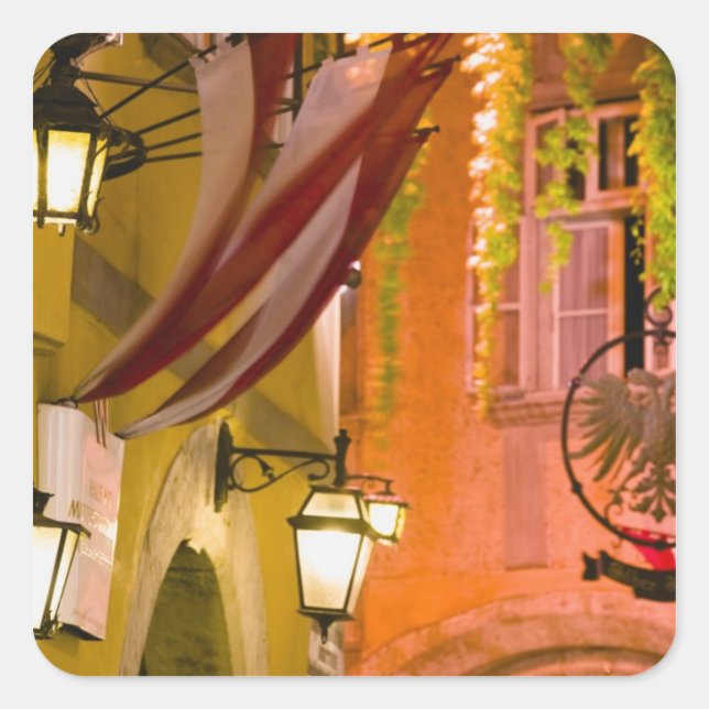 AUSTRIA, Vienna: Fleischmarkt: Griechengasse Square Sticker (Front)