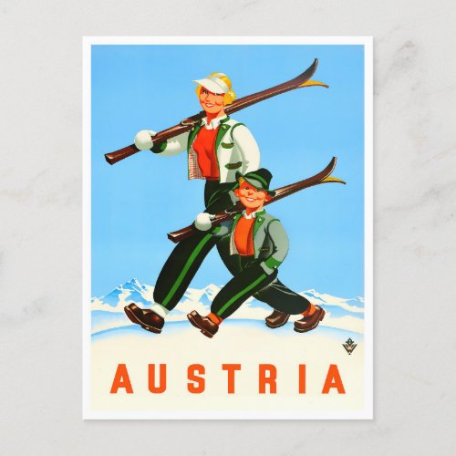 Austria vintage travel Postcard