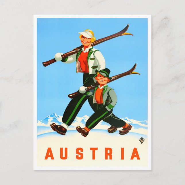 Austria vintage travel Postcard (Front)