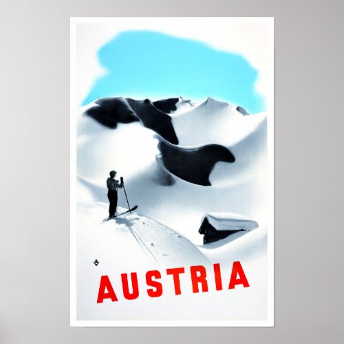 Austria vintage travel Poster
