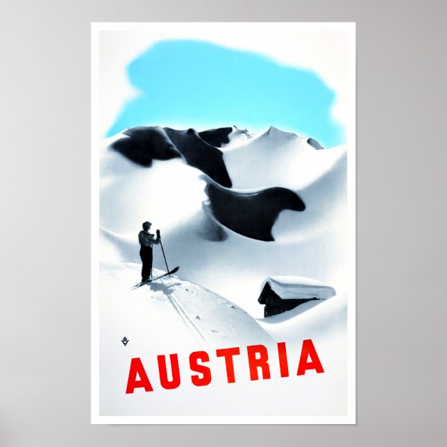 Austria vintage travel Poster (Front)