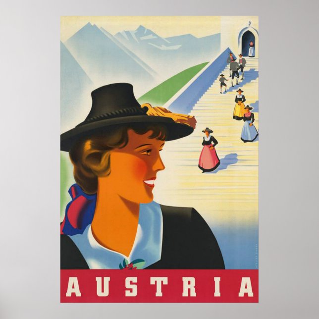 Austria Vintage Travel Poster (Front)