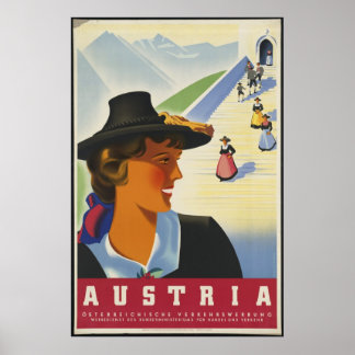 Austria Vintage Travel Poster Ad Retro Prints