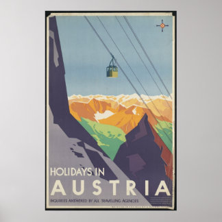 Austria Vintage Travel Poster Ad Retro Prints