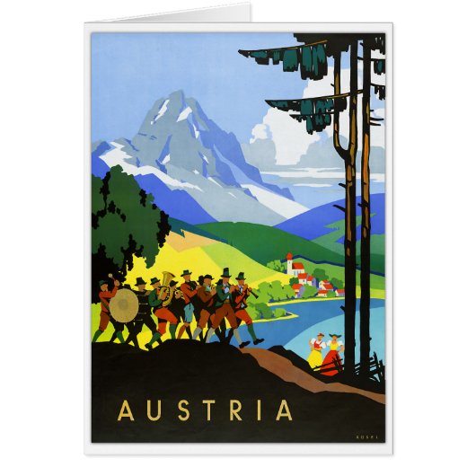 Austria Vintage Travel Poster Cards (Front)