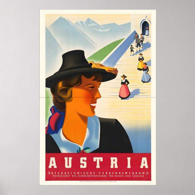 Austria Vintage Travel Poster Print (Front)