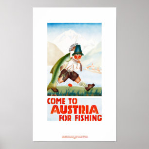Austria Vintage Travel Poster Restored