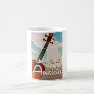 Austria Violin vintage travel poster. Coffee Mug