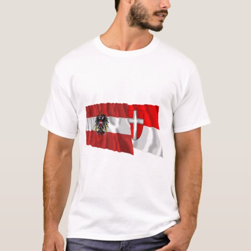 Austria  Wien Waving Flags T_Shirt