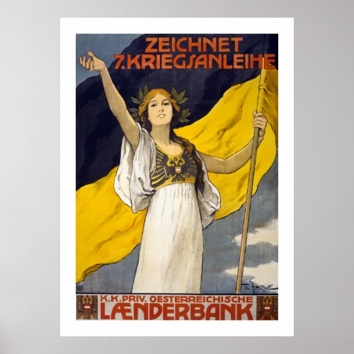 Austrian 7th War Loan white Poster