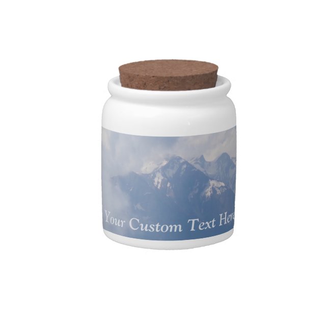 Austrian Alps custom candy jar (Front)