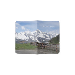 Austrian Alps custom name passport cover