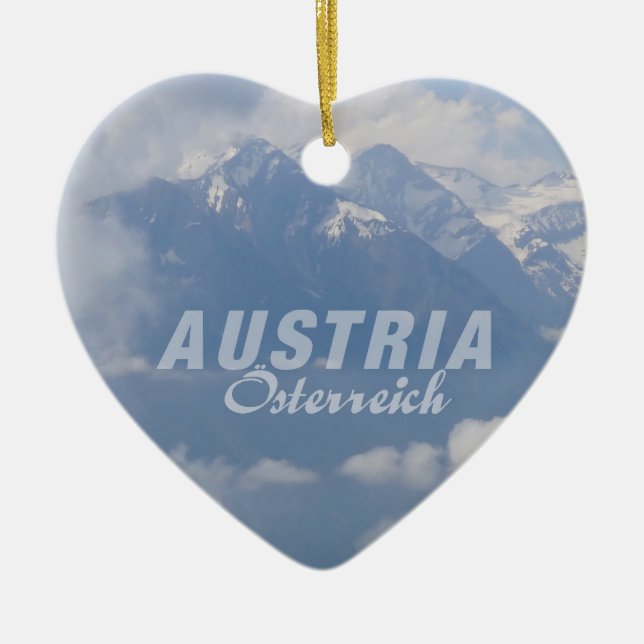 Austrian Alps custom ornament (Front)