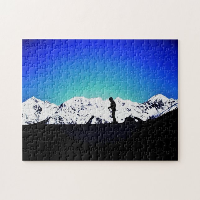 Austrian Alps Skier Jigsaw Puzzle (Horizontal)