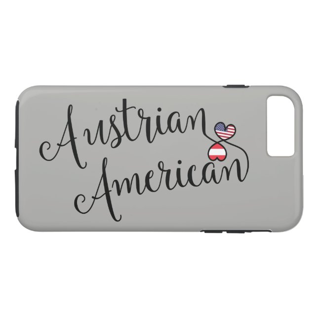 Austrian American Entwined Hearts Cell Phone Case (Back (Horizontal))