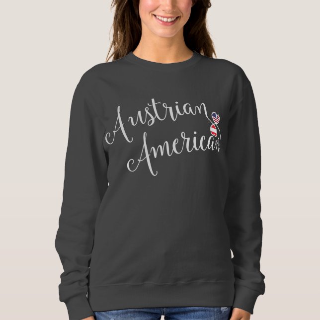 Austrian American Entwinted Hearts Sweatshirt (Front)
