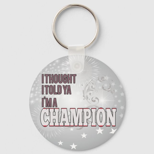 Austrian and a Champion Keychain (Front)