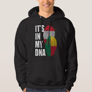 Austrian And Beninese Mix DNA Flag Heritage Hoodie