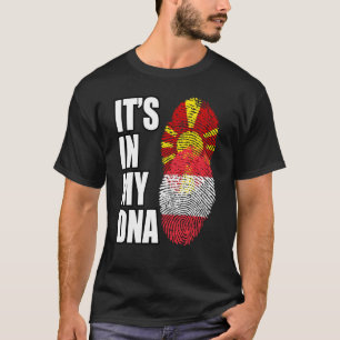 Austrian And Macedonian Mix DNA Heritage Flag T-Shirt