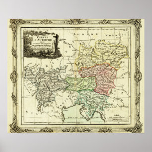 Austrian Circle of the Holy Roman Empire Map Poster