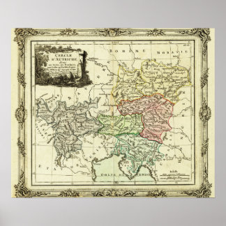 Austrian Circle of the Holy Roman Empire Map Poster