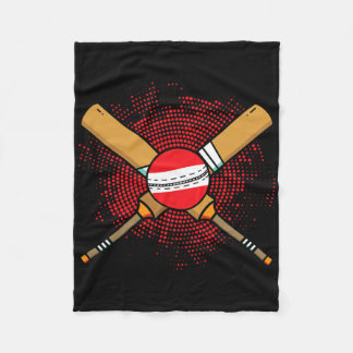 Austrian Cricket Racket And Ll Flag Of Austria Fleece Blanket