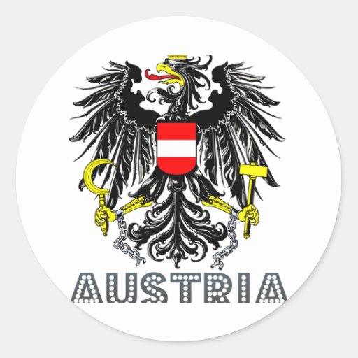 Austrian Emblem Classic Round Sticker | Zazzle