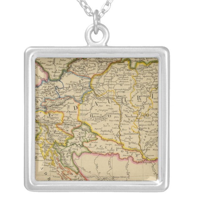 Austrian Empire 7 Silver Plated Necklace (Front)