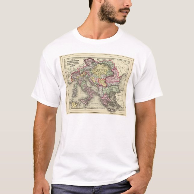 Austrian Empire, Italy, Turkey in Europe, Greece T-Shirt (Front)