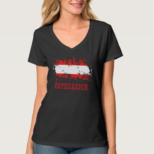Austrian enthusiasts for Österreich and Austria T-Shirt (Front)