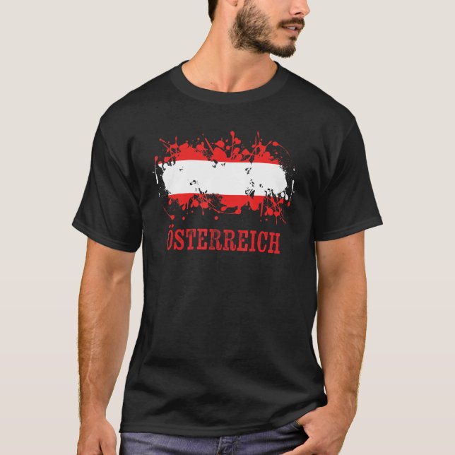 Austrian enthusiasts for Österreich and Austria T-Shirt (Front)