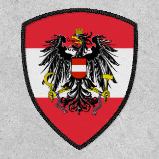Austrian Flag and Coat of Arms, Flag of Austria Patch