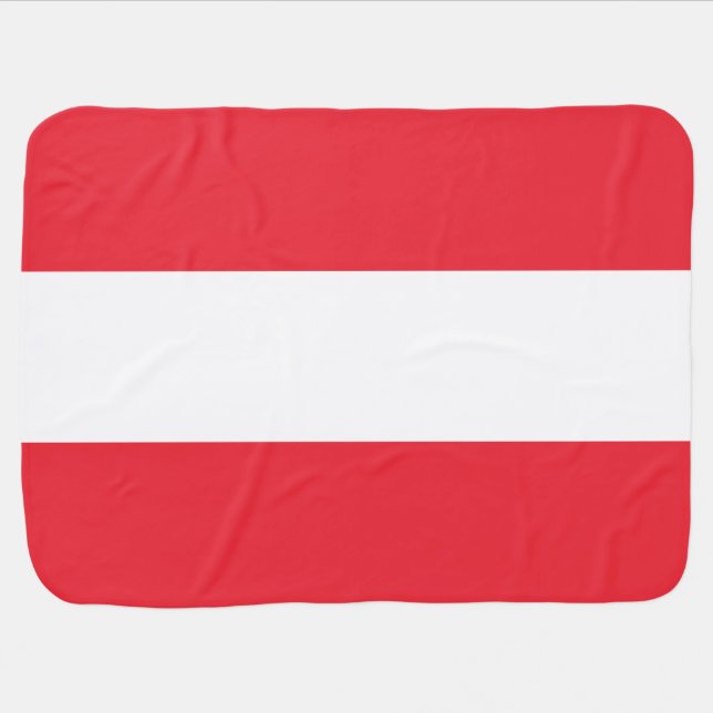 Austrian Flag (Austria) Baby Blanket (Horizontal)
