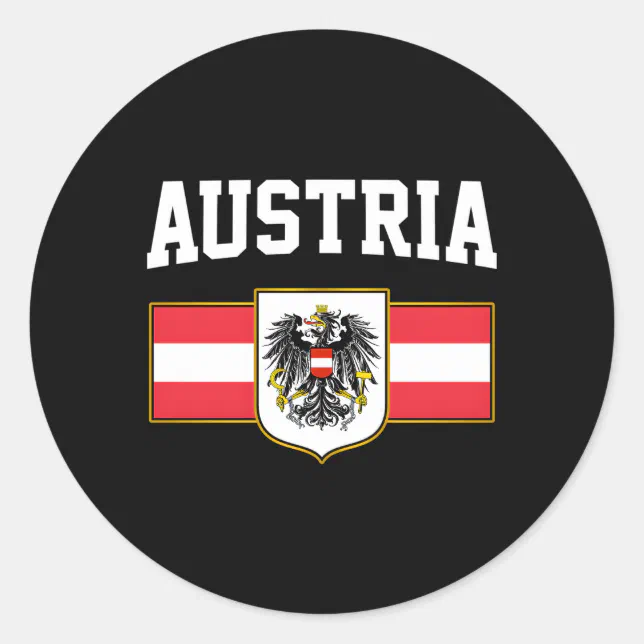 Austrian Flag Austria Osterreich Classic Round Sticker | Zazzle