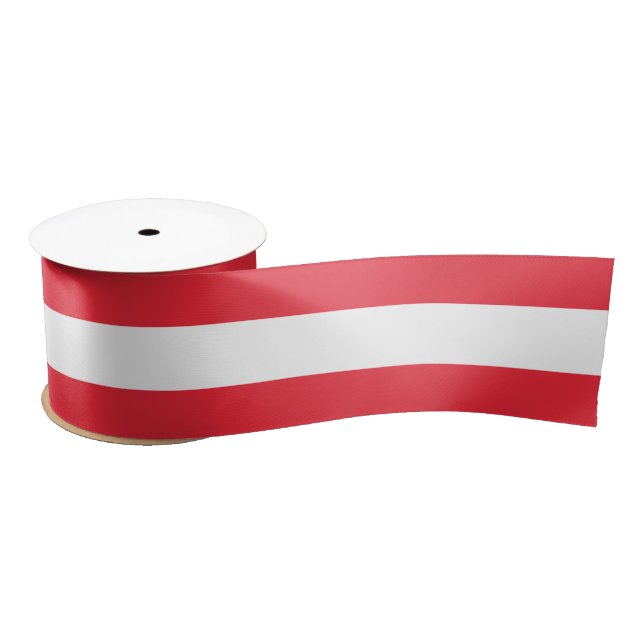 Austrian Flag (Austria) Satin Ribbon (Spool)