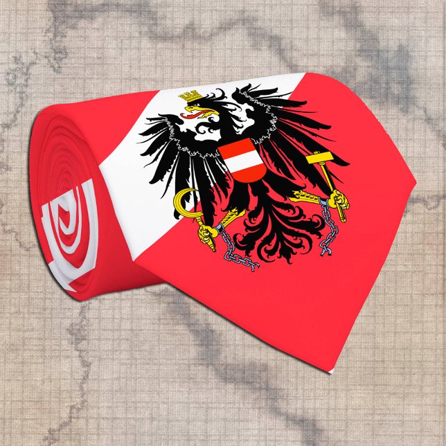 Austrian Flag & Austria travel, business /sports Neck Tie (Creator Uploaded)