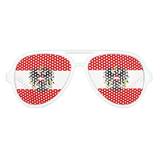 Austrian flag aviator sunglasses (Front)