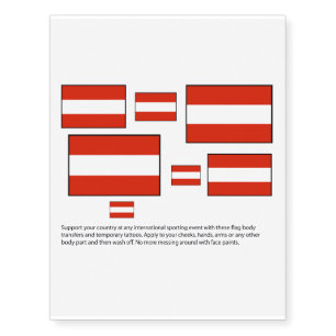 Austrian flag body transfers temporary tattoos