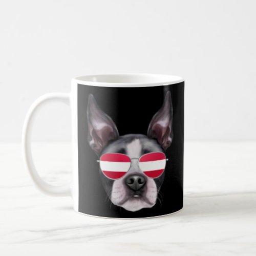 Austrian Flag Boston Terrier Dog Austria Pocket  Coffee Mug