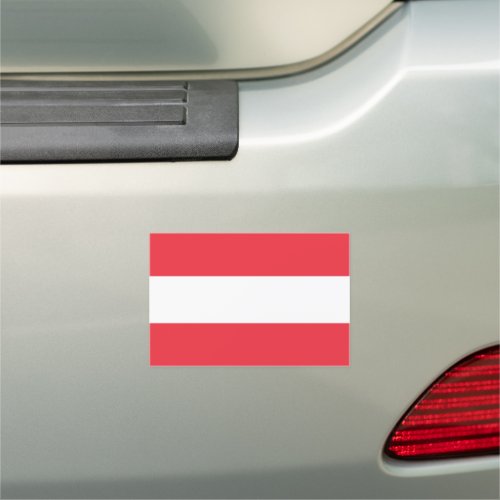 Austrian flag car magnet