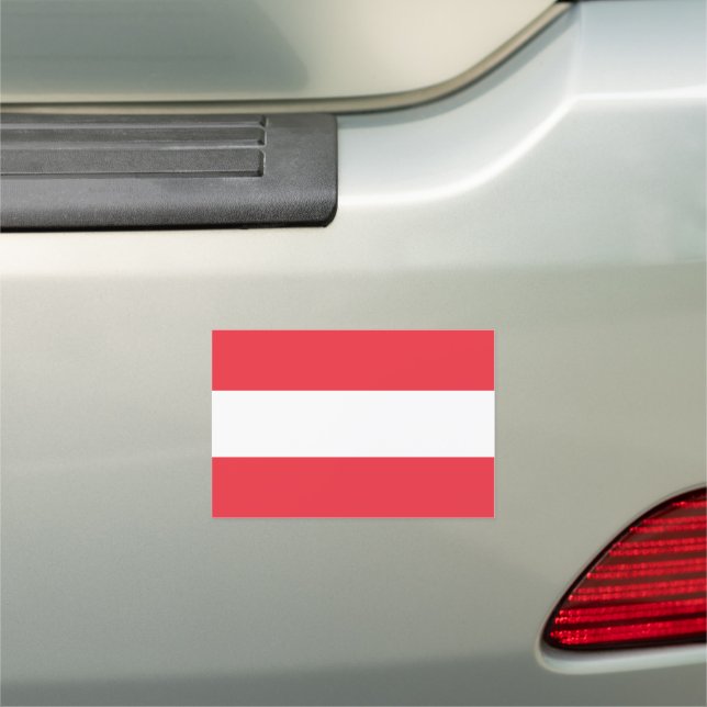 Austrian flag car magnet (In Situ)