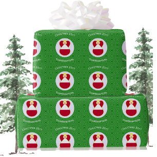 Austrian Flag Christmas Angel Personalized Wrapping Paper